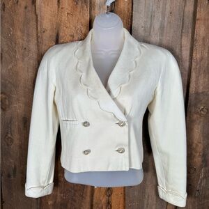 Valentino Vintage Cream Bolero - size X-Small